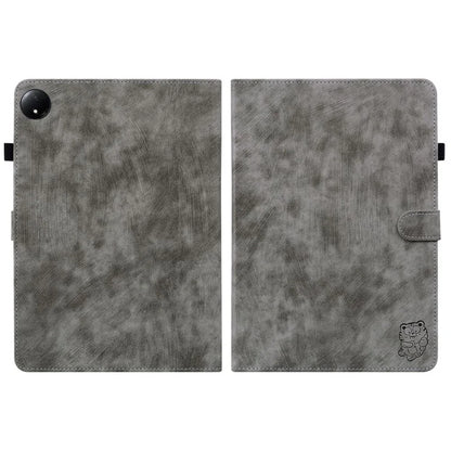 For Xiaomi Redmi Pad SE 4G 8.7 inch Cases Tiger Imprint Anti-Scratch PU Leather Tablet Cover
