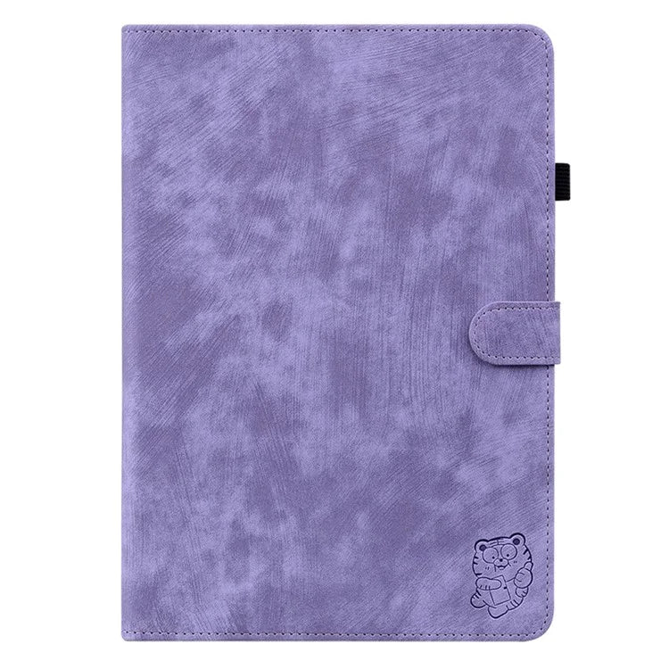 For Xiaomi Redmi Pad SE 4G 8.7 inch Cases Tiger Imprint Anti-Scratch PU Leather Tablet Cover