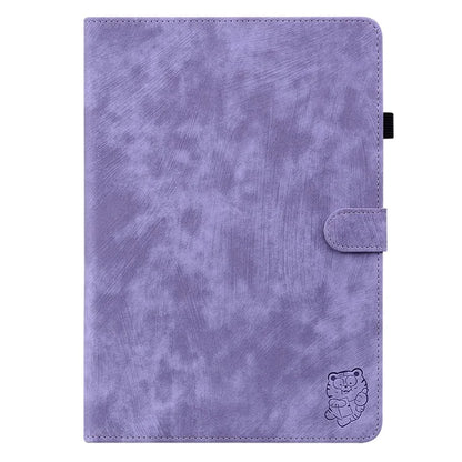 For Xiaomi Redmi Pad SE 4G 8.7 inch Cases Tiger Imprint Anti-Scratch PU Leather Tablet Cover