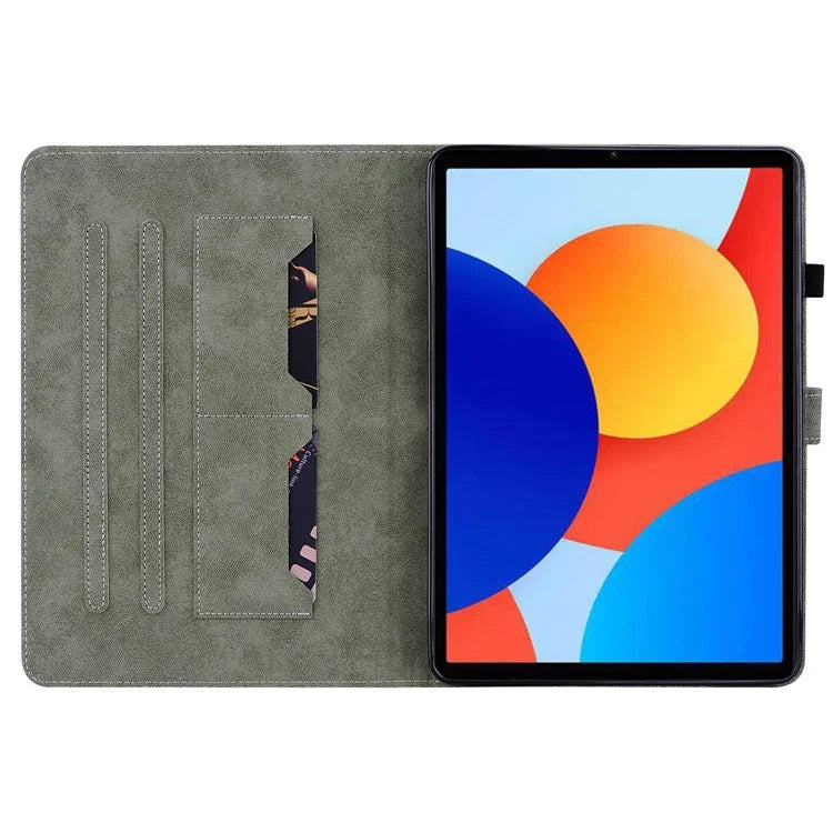 For Xiaomi Redmi Pad SE 4G 8.7 inch Cases Tiger Imprint Anti-Scratch PU Leather Tablet Cover