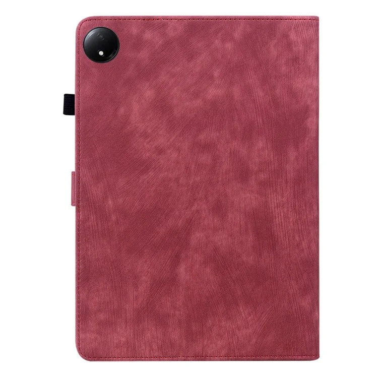 For Xiaomi Redmi Pad SE 4G 8.7 inch Cases Tiger Imprint Anti-Scratch PU Leather Tablet Cover