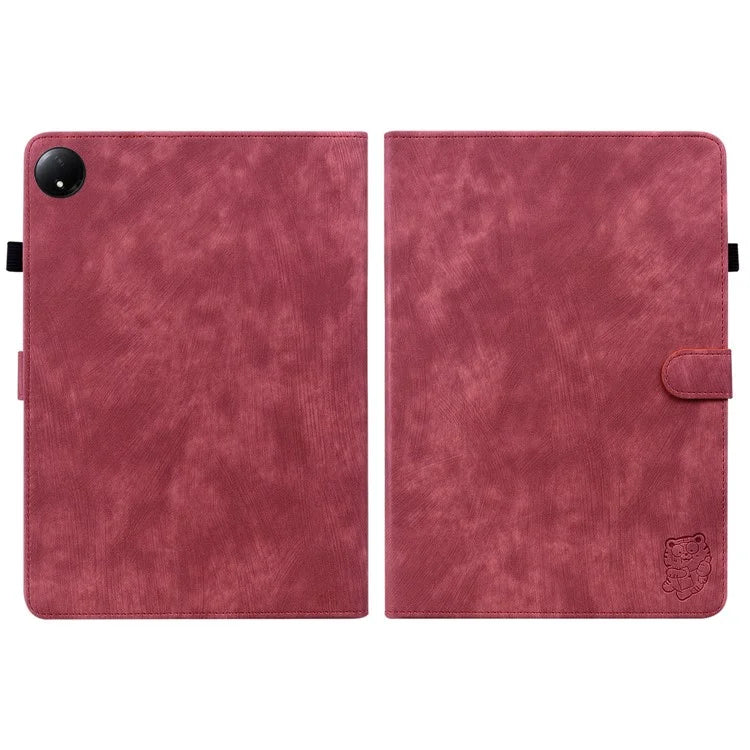 For Xiaomi Redmi Pad SE 4G 8.7 inch Cases Tiger Imprint Anti-Scratch PU Leather Tablet Cover