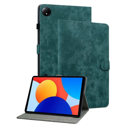 For Xiaomi Redmi Pad SE 4G 8.7 inch Cases Tiger Imprint Anti-Scratch PU Leather Tablet Cover