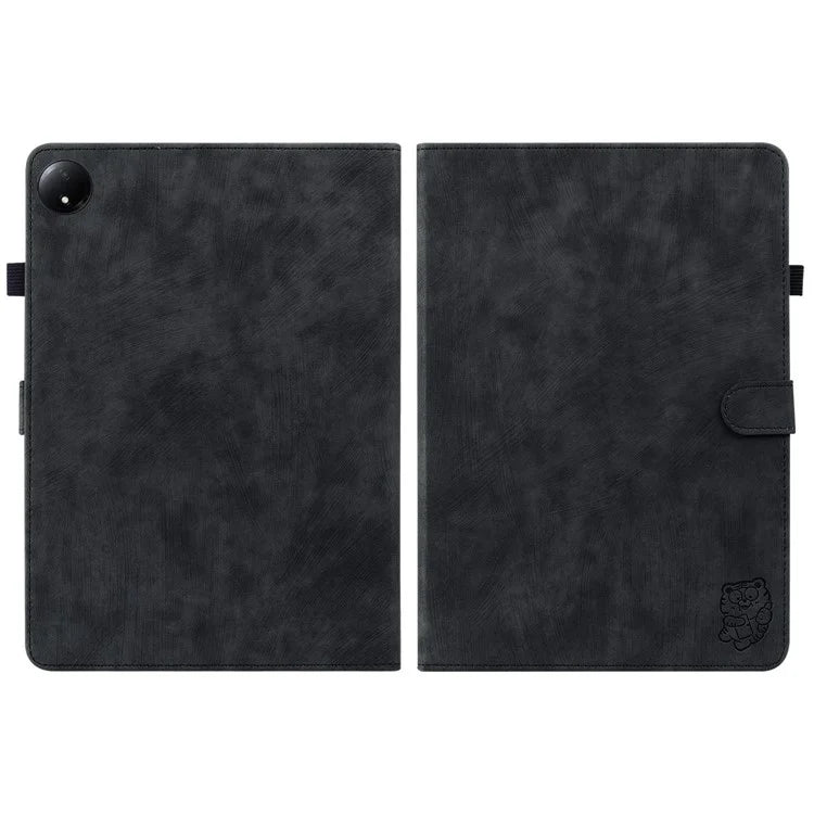 For Xiaomi Redmi Pad SE 4G 8.7 inch Cases Tiger Imprint Anti-Scratch PU Leather Tablet Cover