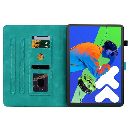 For Lenovo Tab P12 Pro 12.7 2025 / Xiaoxin Pad Pro 12.7 (2025) Case Lily Flower Imprint Card Slots Leather Tablet Cover