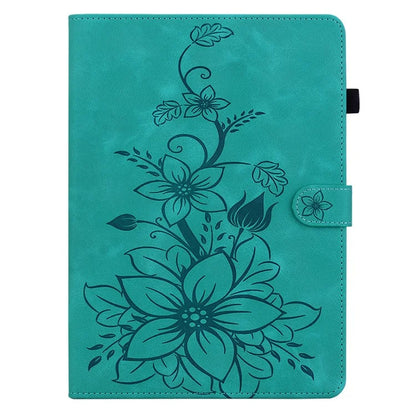 For Lenovo Tab P12 Pro 12.7 2025 / Xiaoxin Pad Pro 12.7 (2025) Case Lily Flower Imprint Card Slots Leather Tablet Cover