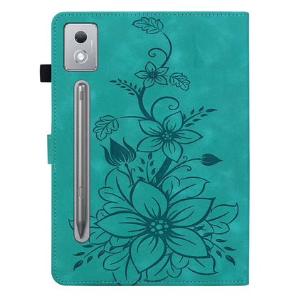 For Lenovo Tab P12 Pro 12.7 2025 / Xiaoxin Pad Pro 12.7 (2025) Case Lily Flower Imprint Card Slots Leather Tablet Cover