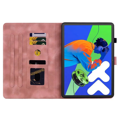 For Lenovo Tab P12 Pro 12.7 2025 / Xiaoxin Pad Pro 12.7 (2025) Case Lily Flower Imprint Card Slots Leather Tablet Cover