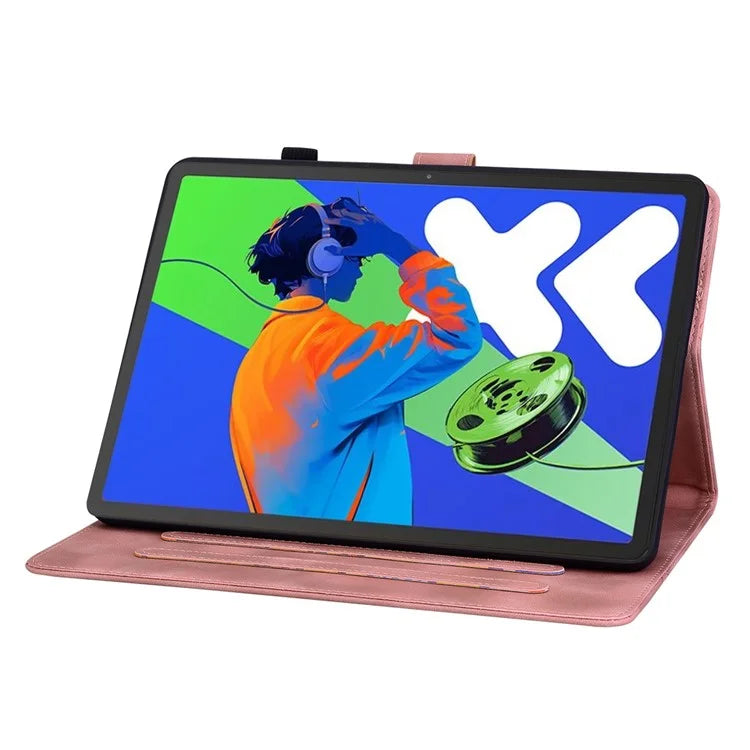 For Lenovo Tab P12 Pro 12.7 2025 / Xiaoxin Pad Pro 12.7 (2025) Case Lily Flower Imprint Card Slots Leather Tablet Cover