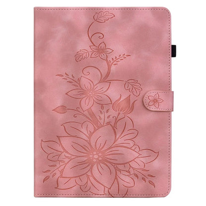 For Lenovo Tab P12 Pro 12.7 2025 / Xiaoxin Pad Pro 12.7 (2025) Case Lily Flower Imprint Card Slots Leather Tablet Cover