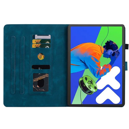 For Lenovo Tab P12 Pro 12.7 2025 / Xiaoxin Pad Pro 12.7 (2025) Case Lily Flower Imprint Card Slots Leather Tablet Cover
