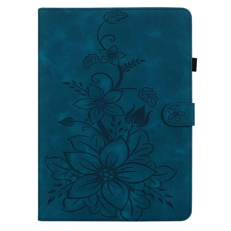 For Lenovo Tab P12 Pro 12.7 2025 / Xiaoxin Pad Pro 12.7 (2025) Case Lily Flower Imprint Card Slots Leather Tablet Cover
