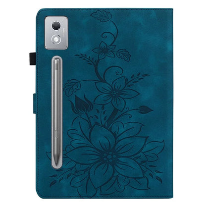 For Lenovo Tab P12 Pro 12.7 2025 / Xiaoxin Pad Pro 12.7 (2025) Case Lily Flower Imprint Card Slots Leather Tablet Cover