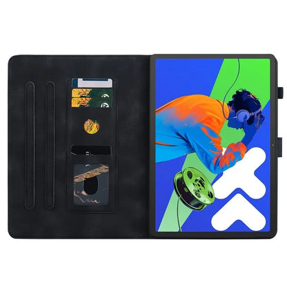 For Lenovo Tab P12 Pro 12.7 2025 / Xiaoxin Pad Pro 12.7 (2025) Case Lily Flower Imprint Card Slots Leather Tablet Cover