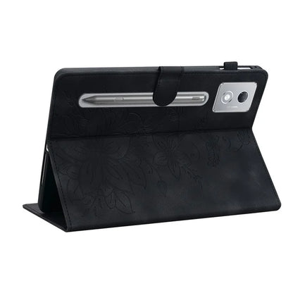 For Lenovo Tab P12 Pro 12.7 2025 / Xiaoxin Pad Pro 12.7 (2025) Case Lily Flower Imprint Card Slots Leather Tablet Cover