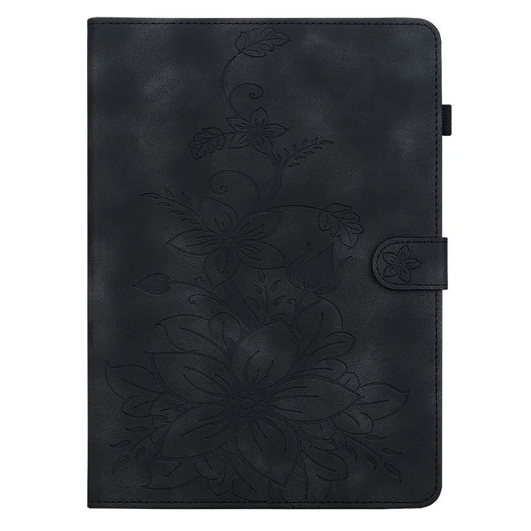 For Lenovo Tab P12 Pro 12.7 2025 / Xiaoxin Pad Pro 12.7 (2025) Case Lily Flower Imprint Card Slots Leather Tablet Cover