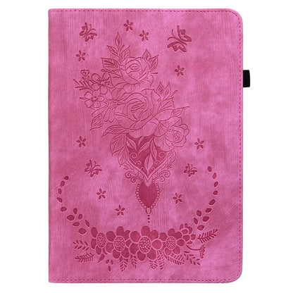 For Lenovo Tab P12 Pro 12.7 2025 / Xiaoxin Pad Pro 12.7 (2025) Case Card Holder Anti-Scratch Leather Cover Rose Flower Imprint