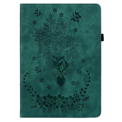 For Lenovo Tab P12 Pro 12.7 2025 / Xiaoxin Pad Pro 12.7 (2025) Case Card Holder Anti-Scratch Leather Cover Rose Flower Imprint