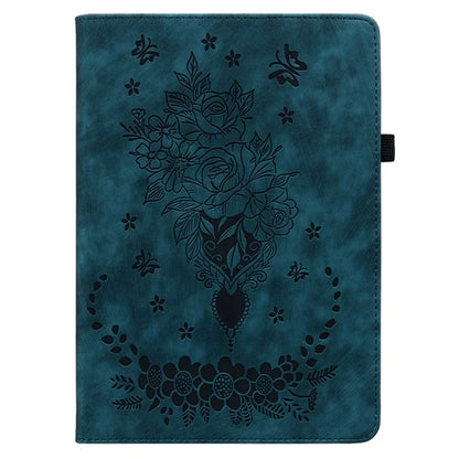For Lenovo Tab P12 Pro 12.7 2025 / Xiaoxin Pad Pro 12.7 (2025) Case Card Holder Anti-Scratch Leather Cover Rose Flower Imprint