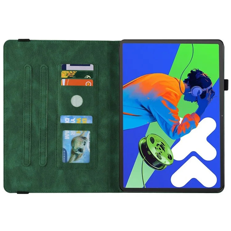 For Lenovo Tab P12 Pro 12.7 2025 / Xiaoxin Pad Pro 12.7 (2025) Case Butterfly Flower Imprint PU Leather Tablet Cover with Card Slots