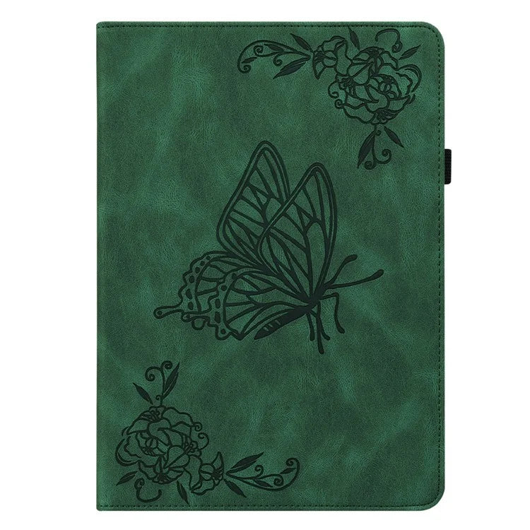 For Lenovo Tab P12 Pro 12.7 2025 / Xiaoxin Pad Pro 12.7 (2025) Case Butterfly Flower Imprint PU Leather Tablet Cover with Card Slots