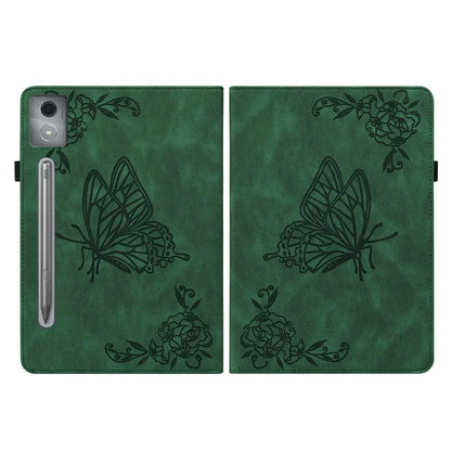 For Lenovo Tab P12 Pro 12.7 2025 / Xiaoxin Pad Pro 12.7 (2025) Case Butterfly Flower Imprint PU Leather Tablet Cover with Card Slots