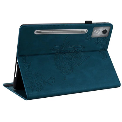 For Lenovo Tab P12 Pro 12.7 2025 / Xiaoxin Pad Pro 12.7 (2025) Case Butterfly Flower Imprint PU Leather Tablet Cover with Card Slots