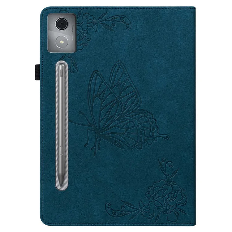 For Lenovo Tab P12 Pro 12.7 2025 / Xiaoxin Pad Pro 12.7 (2025) Case Butterfly Flower Imprint PU Leather Tablet Cover with Card Slots