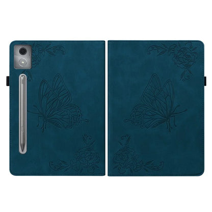 For Lenovo Tab P12 Pro 12.7 2025 / Xiaoxin Pad Pro 12.7 (2025) Case Butterfly Flower Imprint PU Leather Tablet Cover with Card Slots