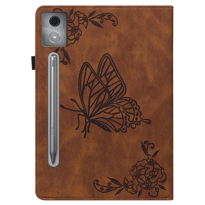 For Lenovo Tab P12 Pro 12.7 2025 / Xiaoxin Pad Pro 12.7 (2025) Case Butterfly Flower Imprint PU Leather Tablet Cover with Card Slots