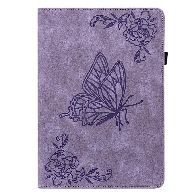 For Lenovo Tab P12 Pro 12.7 2025 / Xiaoxin Pad Pro 12.7 (2025) Case Butterfly Flower Imprint PU Leather Tablet Cover with Card Slots