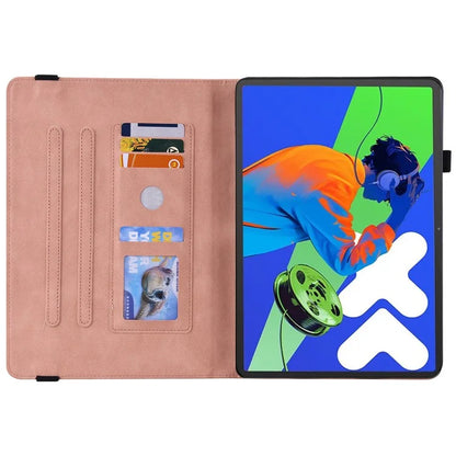 For Lenovo Tab P12 Pro 12.7 2025 / Xiaoxin Pad Pro 12.7 (2025) Case Butterfly Flower Imprint PU Leather Tablet Cover with Card Slots