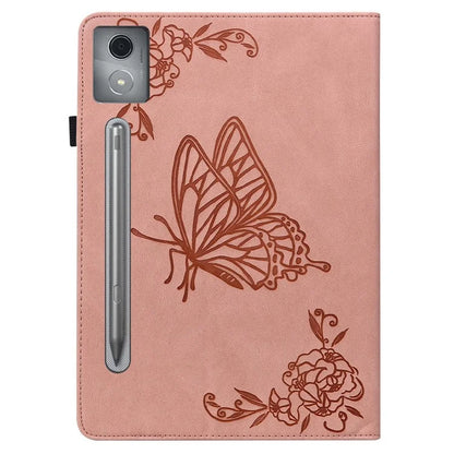 For Lenovo Tab P12 Pro 12.7 2025 / Xiaoxin Pad Pro 12.7 (2025) Case Butterfly Flower Imprint PU Leather Tablet Cover with Card Slots