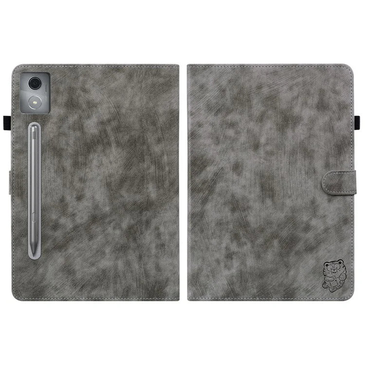 For Lenovo Tab P12 Pro 12.7 2025 / Xiaoxin Pad Pro 12.7 (2025) Cases Tiger Imprint Anti-Scratch PU Leather Tablet Cover