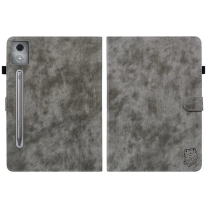 For Lenovo Tab P12 Pro 12.7 2025 / Xiaoxin Pad Pro 12.7 (2025) Cases Tiger Imprint Anti-Scratch PU Leather Tablet Cover