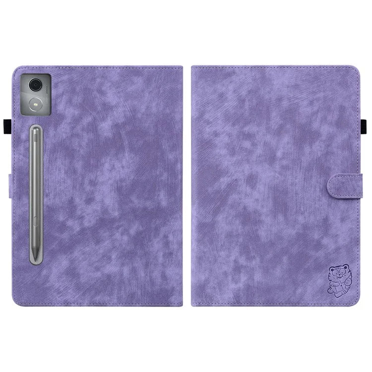 For Lenovo Tab P12 Pro 12.7 2025 / Xiaoxin Pad Pro 12.7 (2025) Cases Tiger Imprint Anti-Scratch PU Leather Tablet Cover