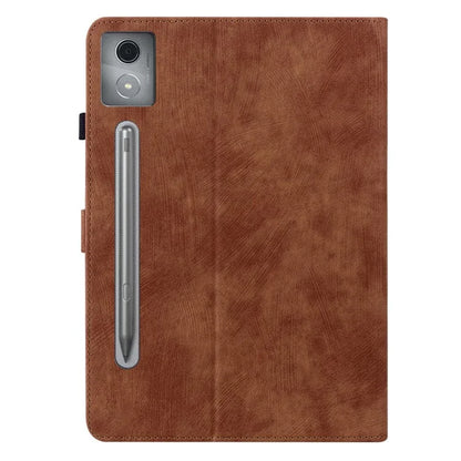 For Lenovo Tab P12 Pro 12.7 2025 / Xiaoxin Pad Pro 12.7 (2025) Cases Tiger Imprint Anti-Scratch PU Leather Tablet Cover