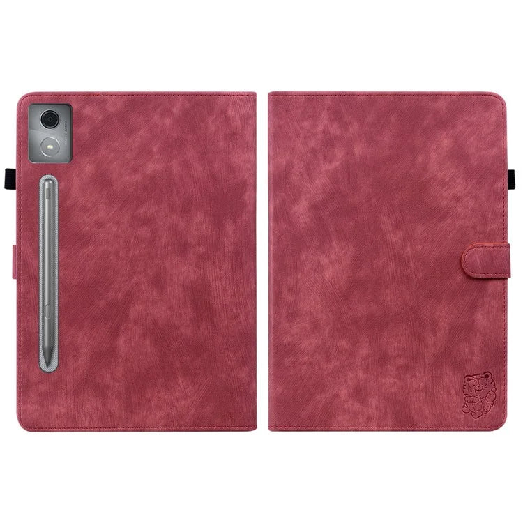 For Lenovo Tab P12 Pro 12.7 2025 / Xiaoxin Pad Pro 12.7 (2025) Cases Tiger Imprint Anti-Scratch PU Leather Tablet Cover