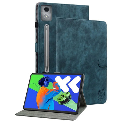 For Lenovo Tab P12 Pro 12.7 2025 / Xiaoxin Pad Pro 12.7 (2025) Cases Tiger Imprint Anti-Scratch PU Leather Tablet Cover