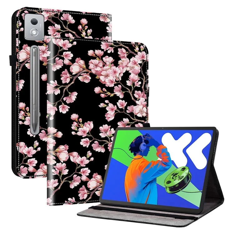 For Lenovo Tab P12 Pro 12.7 2025 / Xiaoxin Pad Pro 12.7 (2025) Leather Case Pattern Printed Stand Tablet Cover with Card Slots