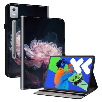 For Lenovo Tab P12 Pro 12.7 2025 / Xiaoxin Pad Pro 12.7 (2025) Leather Case Pattern Printed Stand Tablet Cover with Card Slots