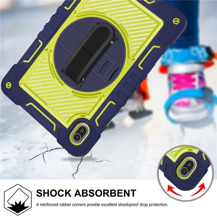 For Huawei MatePad SE 11 2024 Tablet Case Silicone+PC Shockproof Cover with Kickstand Shoulder Strap