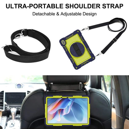 For Huawei MatePad SE 11 2024 Tablet Case Silicone+PC Shockproof Cover with Kickstand Shoulder Strap