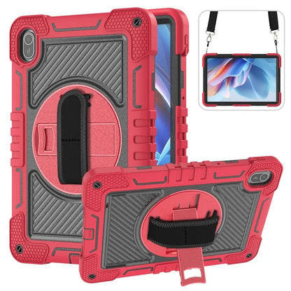For Huawei MatePad SE 11 2024 Tablet Case Silicone+PC Shockproof Cover with Kickstand Shoulder Strap