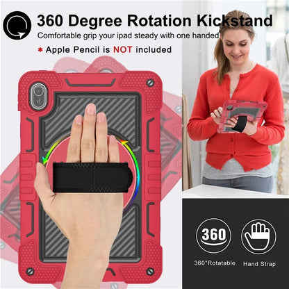 For Huawei MatePad SE 11 2024 Tablet Case Silicone+PC Shockproof Cover with Kickstand Shoulder Strap