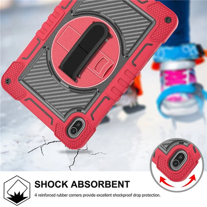 For Huawei MatePad SE 11 2024 Tablet Case Silicone+PC Shockproof Cover with Kickstand Shoulder Strap