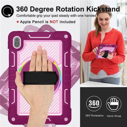 For Huawei MatePad SE 11 2024 Tablet Case Silicone+PC Shockproof Cover with Kickstand Shoulder Strap