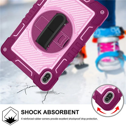 For Huawei MatePad SE 11 2024 Tablet Case Silicone+PC Shockproof Cover with Kickstand Shoulder Strap