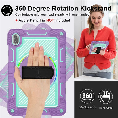 For Huawei MatePad SE 11 2024 Tablet Case Silicone+PC Shockproof Cover with Kickstand Shoulder Strap