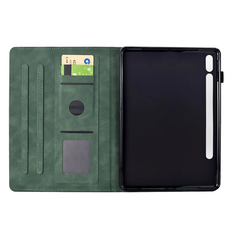 For Samsung Galaxy Tab S8 X700 X706 / S7 T870 T875 Case Cats Imprinted PU Leather Card Slots Tablet Cover